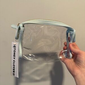 NWT Clear and Blue Stoney Clover Lane Pouch